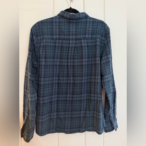 Marine Layer Tahoe Blue Flannel Shirt Size Medium New Never Worn - Picture 4 of 5